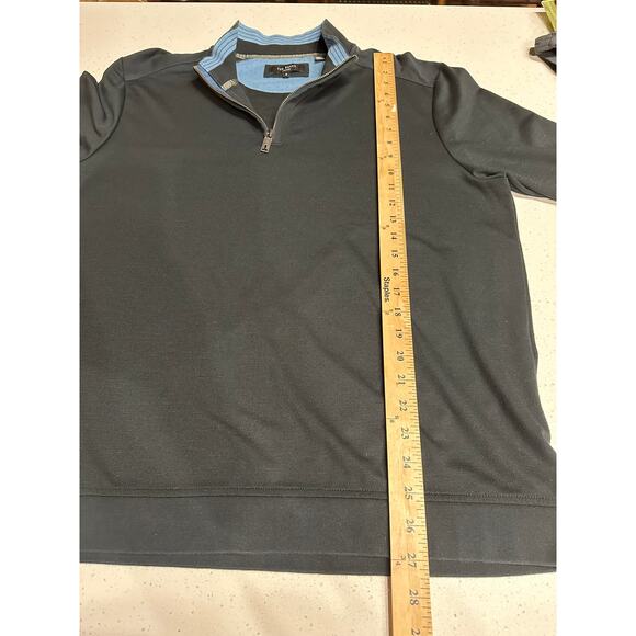 Ted Baker London Men’s Caravan 1/4 Zip Pullover Black Sz 6 lightweight modern - Picture 9 of 10